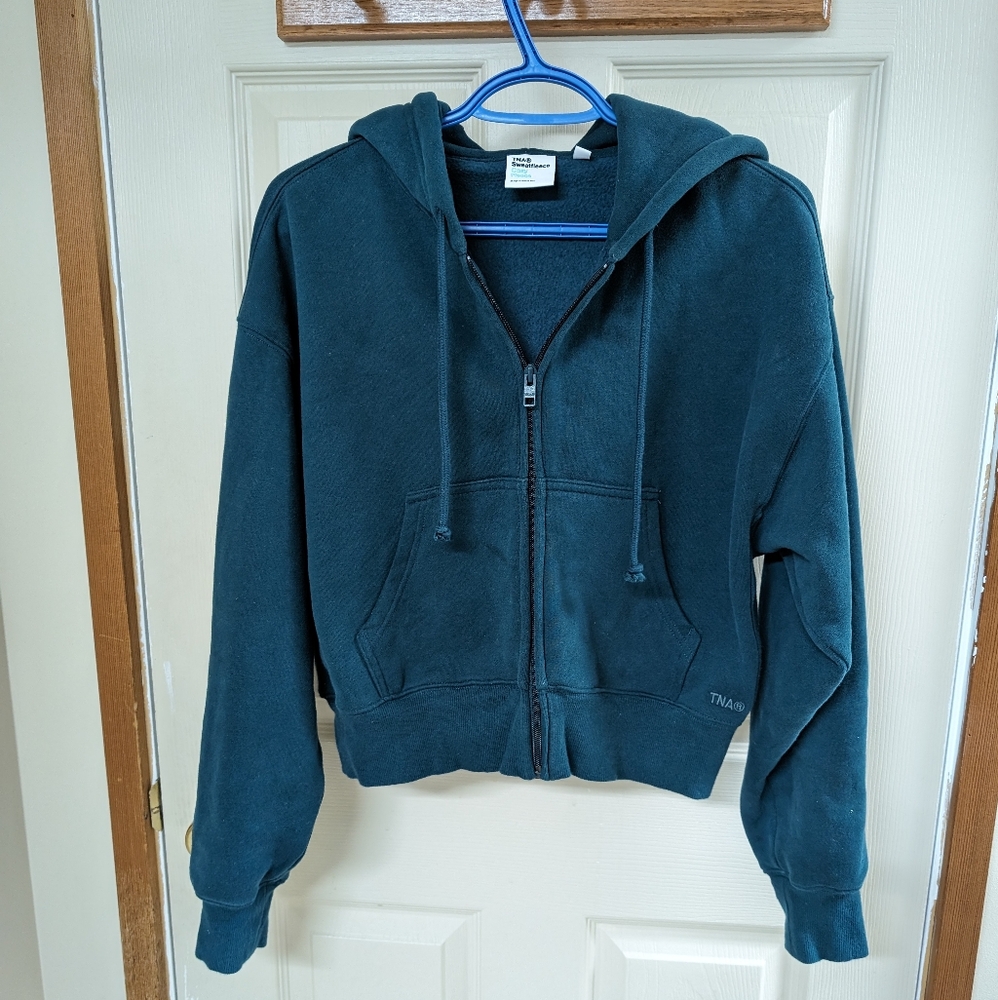 TNA Boxy Cropped Boyfriend Hoodie